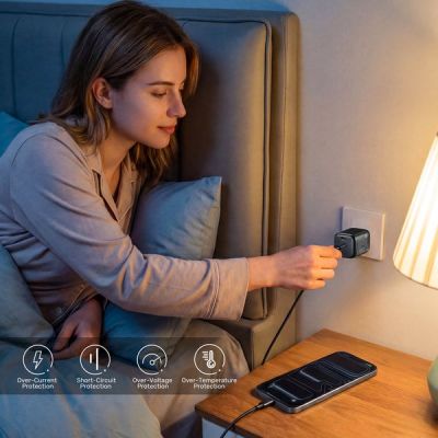 41. UNITEK 2X GAN 45W CHARGING UNIT, 2XUSB-C PD 3.0, QC, BLACK