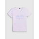 5. Women's slim T-shirt with print 4F 4FRAW26TTSHF4373-10S