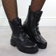 8. Rieker Y3160-00 women's black leather ankle boots