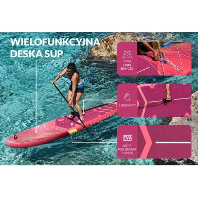 5. SUP SKATINGER board Prana Meteor Red 350x89x15 cm