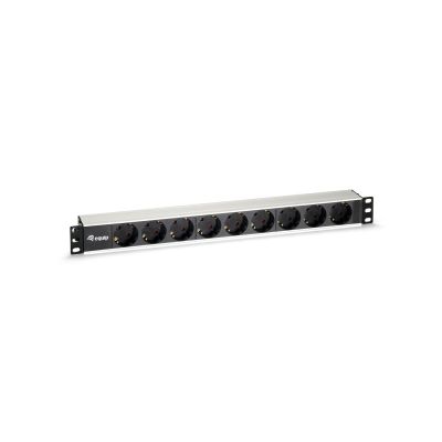 2. Equip 333292 PDU 9-way power outlet 1U Black, Silver