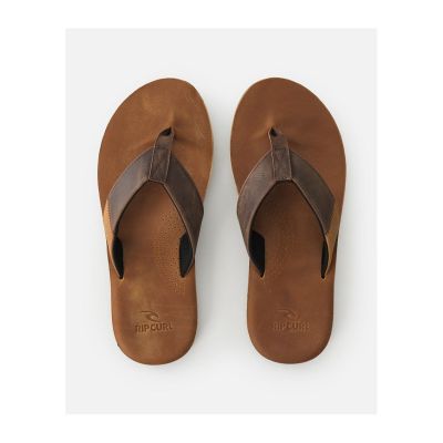 4. RIP CURL Oxford Leather Open Toe Turquoise Beach Flip-Flops