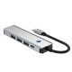 3. Tech-Protect HB01 HUB Adapter 5in1 USB-C + USB3.0 + HDMI 4K 60Hz + PD100W - gray