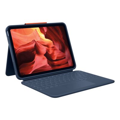 7. Logitech Rugged Combo 4 Touch QWERTZ German Smart Connector Blue