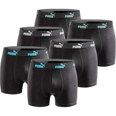 Puma 6-Pack Men's Boxer Briefs Black Comfortable Cotton