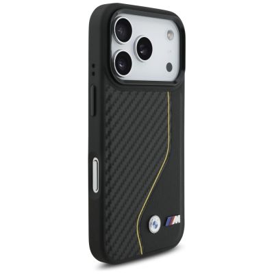 4. BMW M Carbon Line & Logo MagSafe Case for iPhone 17 Pro - Yellow