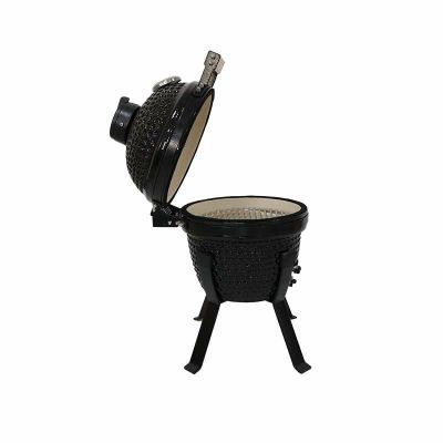 10. Kamado Bono Picnic Ceramic Grill 13” Kamado barbecue/grill Cart Charcoal (fuel) Black