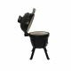 10. Kamado Bono Picnic Ceramic Grill 13” Kamado barbecue/grill Cart Charcoal (fuel) Black