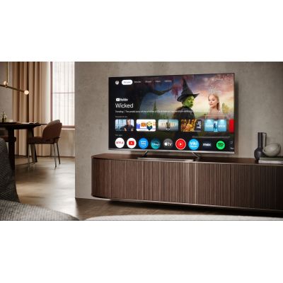 5. SHARP 55JP7265E QLED 55" 4K Ultra HD Google TV Dolby Digital Plus Black