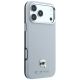 4. Karl Lagerfeld Grained Karl Head Metal MagSafe Case for iPhone 18 Pro Max / 17 Pro Max - Gray