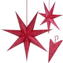 DECORATIVE PAPER STAR 75CM RED