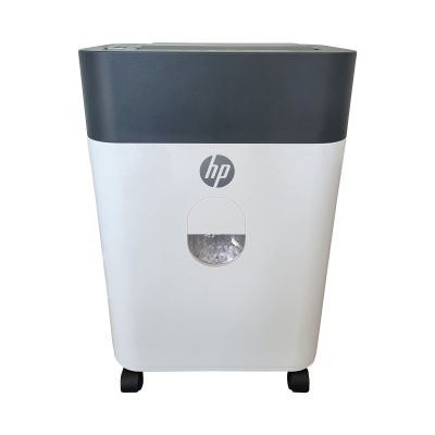 HP ONESHRED Auto 100CC Paper Shredder, White and Gray