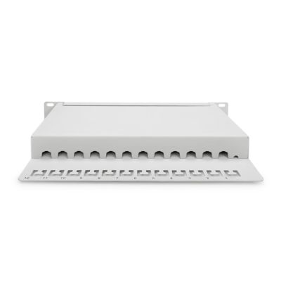 4. Digitus Patch Panel 10'' 12x RJ45, LSA level, cat.6A, shielded, 1U, gray, cable guide