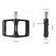2. Rockbros BP2603 Platform Bicycle Pedals with Titanium Axle and Magnesium Alloy Bearings - Black