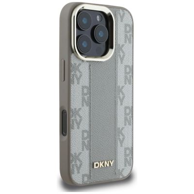 4. DKNY Checkered Pattern Magsafe iPhone 16 Pro Case - Beige
