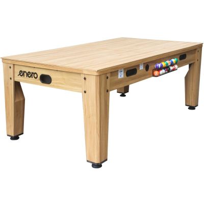 2. 4-IN-1 MULTIGAMING TABLE BILLIARDS TABLE TENNIS HOOK-UP DINING TABLE 214x121.6x81.3CM WOODEN ENERO