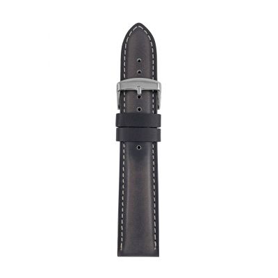 Iron Annie Leather Strap, Dark Blue, 22mm