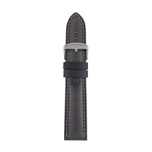 Iron Annie Leather Strap, Dark Blue, 22mm