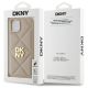 8. DKNY Quilted Stack Logo iPhone 14 Case - Beige