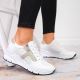 10. Rieker W N6304-80 white leather wedge shoes