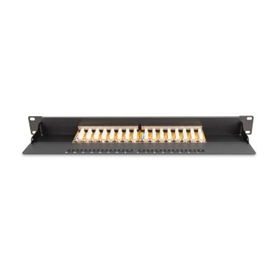 4. Digitus Patch Panel 19'' 16x RJ45, LSA level, cat.6, shielded, 1U, black, cable guide