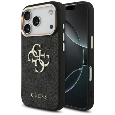 Guess 4G Big 4G Classic Logo Case for iPhone 17 Pro - Black and Gold