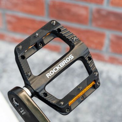 5. Rockbros BP2501 Reflective Nylon Bicycle Pedals - Black