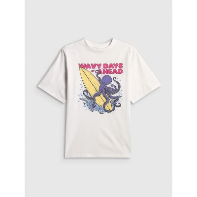 5. Boy's cotton T-shirt 4F 4FJRSS26TTSHM3904-10S