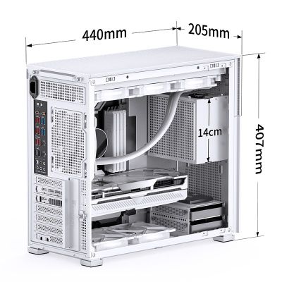 3. Jonsbo D41 screen computer case, white