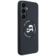 4. Karl Lagerfeld Silicone Karl&Choupette Heads MagSafe Case for Samsung Galaxy S26 FE - Black