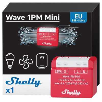 4. Intelligent Z-Wave controller Shelly Wave 1PM Mini LR