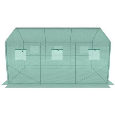 45. GREENHOUSE GARDEN TUNNEL 200x350x200CM PE GREEN STEEL STRUCTURE