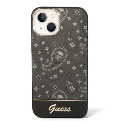 3. Guess Bandana Paisley Case for iPhone 14 / 15 / 13 6.1" - Black