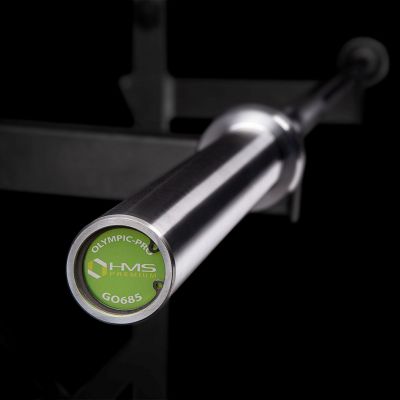 6. Olympic bar 20 kg / 2200 mm with lock jaw clamps HMS GO685