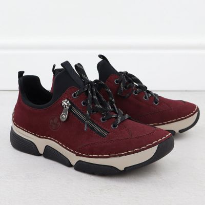 3. Comfortable women's burgundy shoes Rieker 45973-36