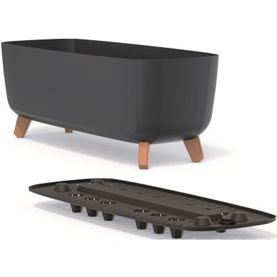 13. GRACIA CASE FLOWER POT 39x19.5cm ANTHRACITE