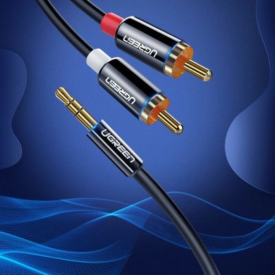 2. Ugreen AV116 10590 audio mini jack cable 3.5 mm (male) / 2RCA (male) 3m - black
