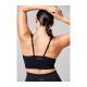 3. CASALL Seamless Rib Padded Sports Bra Black