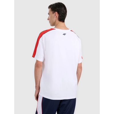 2. Men's oversize printed T-shirt 4F 4FRAW25TTSHM3227-10S