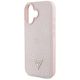 6. Guess Grained Hot Stamp Peony Triangle Logo MagSafe iPhone 16 Case - Pink