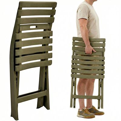 11. 4-Piece Set of Foldable Green Plastic Catering Chairs KOMODO
