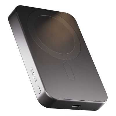 ZENS Slim Qi2 Aluminum Powerbank - 10000 mAh magnetic powerbank compatible with MagSafe and Qi2 (black)
