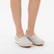 5. Women's beige leather slip-on shoes S.Barski LR61-7051