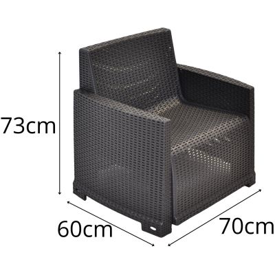 6. LOUNGE FURNITURE SET: 2 ARMCHAIRS + SOFA + COMO TABLE