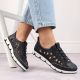 24. Leather openwork shoes Rieker W RKR652, navy blue