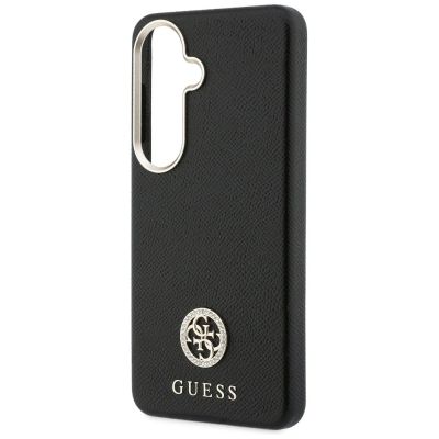 6. Guess Rhinestone Round Logo MagSafe Case for Samsung Galaxy S26 - Black