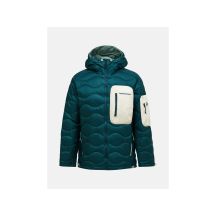 Men's down jacket PEAK PERFORMANCE M Helium Utility Down Hood Jacket color green