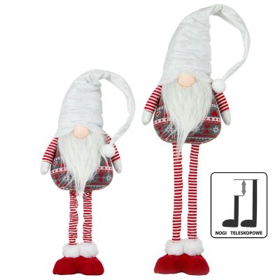 3. GNOME ON TELESCOPIC LEGS WHITE 80-115CM