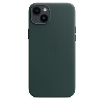 2. Apple Leather Case with MagSafe Forest Green for iPhone 14 Plus