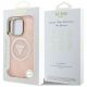 9. Guess IML Metal Glitter 4G Circle Triangle MagSafe Case for iPhone 16 Pro - Pink
